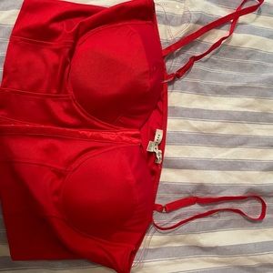 Red corset top